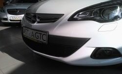 1 469 р. Сетка на бампер GTC Russtal (черная) Opel Astra J хэтчбек 5 дв. дорестайлинг (2009-2012)  с доставкой в г. Горно‑Алтайск. Увеличить фотографию 3