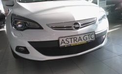 1 469 р. Сетка на бампер GTC Russtal (черная) Opel Astra J хэтчбек 5 дв. дорестайлинг (2009-2012)  с доставкой в г. Горно‑Алтайск. Увеличить фотографию 4