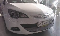 1 539 р. Сетка на бампер GTC Russtal (хром) Opel Astra J хэтчбек 5 дв. дорестайлинг (2009-2012)  с доставкой в г. Горно‑Алтайск. Увеличить фотографию 3