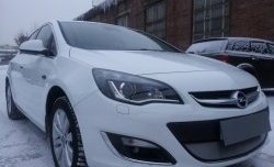 1 539 р. Сетка на бампер Russtal (хром) Opel Astra J хэтчбек 5 дв.  рестайлинг (2012-2017)  с доставкой в г. Горно‑Алтайск. Увеличить фотографию 2