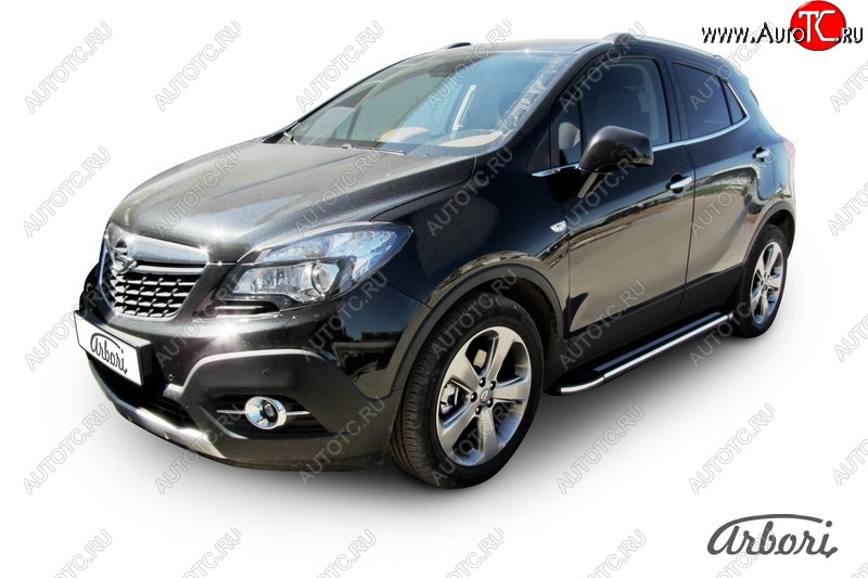 12 149 р. Порожки для ног Arbori Luxe Black Opel Mokka  дорестайлинг (2012-2016)  с доставкой в г. Горно‑Алтайск