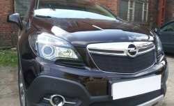 2 099 р. Нижняя сетка на бампер Russtal (черная) Opel Mokka  дорестайлинг (2012-2016)  с доставкой в г. Горно‑Алтайск. Увеличить фотографию 4