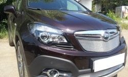 Нижняя сетка на бампер Russtal (хром) Opel Mokka  дорестайлинг (2012-2016)