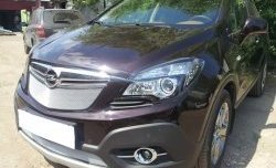 1 539 р. Сетка в решетку радиатора Russtal  Opel Mokka (2012-2016)  дорестайлинг (хром)  с доставкой в г. Горно‑Алтайск. Увеличить фотографию 3