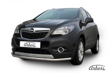 12 149 р. Защита переднего бампера Arbori (нержавейка, 1 труба d57 mm). Opel Mokka  дорестайлинг (2012-2016)  с доставкой в г. Горно‑Алтайск. Увеличить фотографию 2