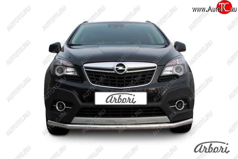 12 149 р. Защита переднего бампера Arbori (нержавейка, 1 труба d57 mm). Opel Mokka  дорестайлинг (2012-2016)  с доставкой в г. Горно‑Алтайск