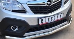 15 549 р. Одинарная защита переднего бампера диаметром 63 мм SLITKOFF  Opel Mokka (2012-2016)  дорестайлинг  с доставкой в г. Горно‑Алтайск. Увеличить фотографию 2