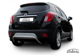 12 149 р. Защита заднего бампера Arbori (скоба, нержавейка, 1 труба d57 mm). Opel Mokka  дорестайлинг (2012-2016)  с доставкой в г. Горно‑Алтайск. Увеличить фотографию 2