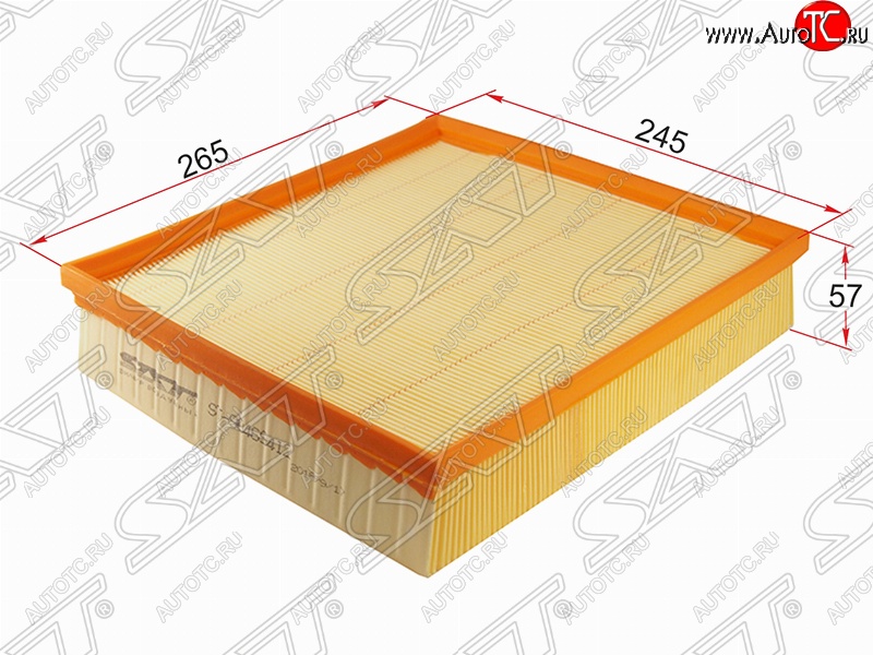 569 р. Фильтр воздушный двигателя SAT (265х245х57 mm)  Opel Omega  B (1994-2004) седан, универсал  с доставкой в г. Горно‑Алтайск