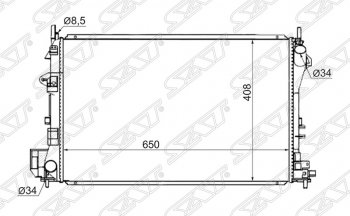 Радиатор двигателя (пластинчатый, 1.6/1.8, МКПП) SAT Opel Signum (2003-2008)