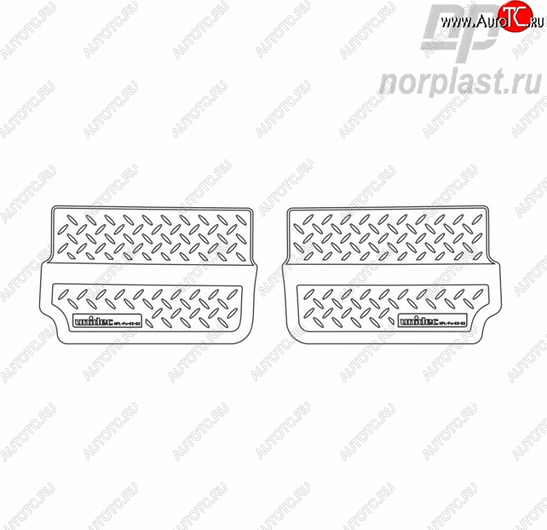 1 059 р. Комплект ковриков в салон Norplast (3 ряд)  Opel Zafira  В (2005-2015) дорестайлинг, рестайлинг  с доставкой в г. Горно‑Алтайск