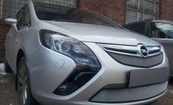 Сетка в решетку радиатора Russtal Opel (Опель) Zafira (Зафира)  С (2011-2016) С дорестайлинг