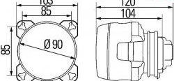 2 799 р. Модуль дальнего света Hella 1K0 008 191-007 Mitsubishi Pajero 2 V30/V40 5 дв. дорестайлинг (1991-1997) (Без пыльника)  с доставкой в г. Горно‑Алтайск. Увеличить фотографию 2