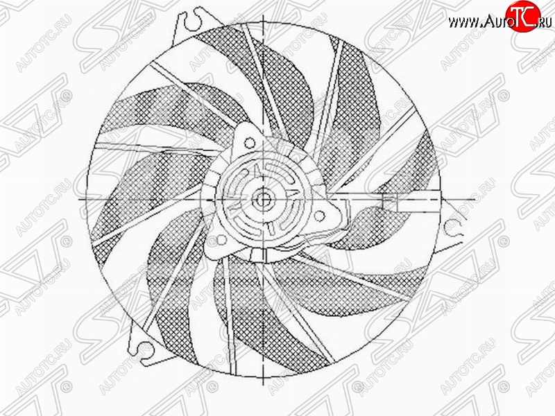 4 499 р. Диффузор радиатора в сборе SAT  Peugeot 206 ( хэтчбэк 5 дв.,  хэтчбэк 3 дв.) (1998-2003) 2AC дорестайлинг, 2AC дорестайлинг  с доставкой в г. Горно‑Алтайск