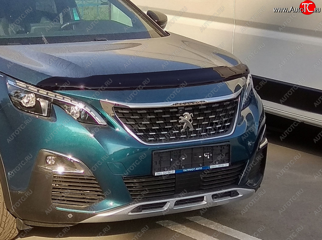 2 879 р. Дефлектор капота SIM Peugeot 3008 2 (2016-2024)  с доставкой в г. Горно‑Алтайск