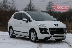 13 319 р. Защита переднего бампера Souz-96 (d60/42) Peugeot 3008 дорестайлинг (2009-2013)  с доставкой в г. Горно‑Алтайск. Увеличить фотографию 2