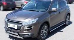 22 299 р. Защита переднего бампера (2 трубыØ75х42 мм, нержавейка) Russtal Peugeot 4008 (2012-2017)  с доставкой в г. Горно‑Алтайск. Увеличить фотографию 4