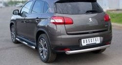 15 499 р. Одинарная защита заднего бампера из трубы диаметром 76 мм SLITKOFF Peugeot 4008 (2012-2017)  с доставкой в г. Горно‑Алтайск. Увеличить фотографию 2