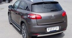 14 999 р. Защита заднего бампера (Ø75x42 мм, нержавейка) Russtal Peugeot 4008 (2012-2017)  с доставкой в г. Горно‑Алтайск. Увеличить фотографию 4