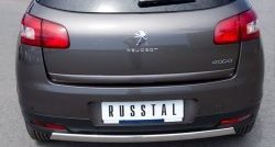 Защита заднего бампера (Ø75x42 мм, нержавейка) Russtal Peugeot 4008 (2012-2017)