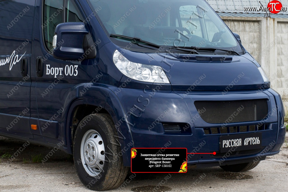 1 199 р. Защитная сетка решетки переднего бампера RA Peugeot Boxer 250 (2006-2014)  с доставкой в г. Горно‑Алтайск