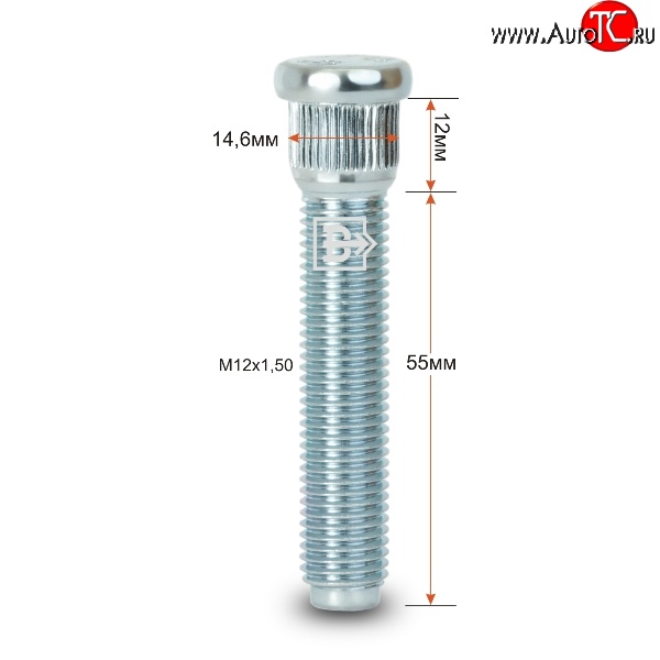 215 р. Забивная шпилька 55 мм ступицы Вектор M12 1.5 55 Brilliance H230 хэтчбек (2015-2017)