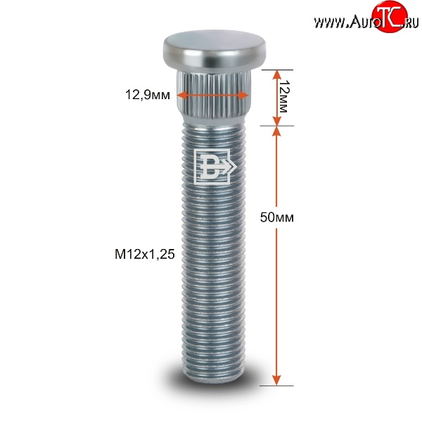 215 р. Забивная шпилька 50 мм ступицы Вектор M12 1.25 50 Suzuki Baleno (2016-2025)