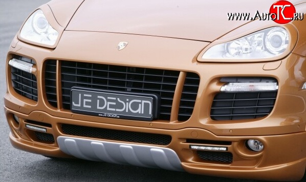 2 299 р. Реснички на фары JE Design  Porsche Cayenne  957 (2007-2010) (Неокрашенные)  с доставкой в г. Горно‑Алтайск