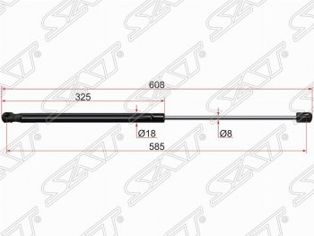 Газовый упор капота SAT Porsche (Порш) Cayenne (Кайен) ( 955,  957) (2002-2010) 955, 957