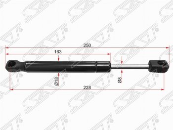 Газовый упор крышки багажника SAT Porsche (Порш) Cayenne (Кайен)  955 (2002-2006) 955