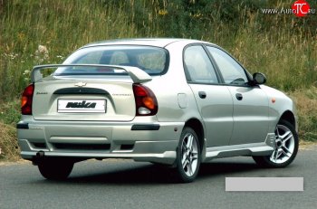 10 699 р. Задний бампер Nika  Chevrolet Lanos ( T100,  T150,  седан) (1997-2017), Daewoo Sense  Т100 (1997-2008), ЗАЗ Chance  седан (2009-2017), ЗАЗ Sens  седан (2007-2017) (Неокрашенный)  с доставкой в г. Горно‑Алтайск. Увеличить фотографию 1