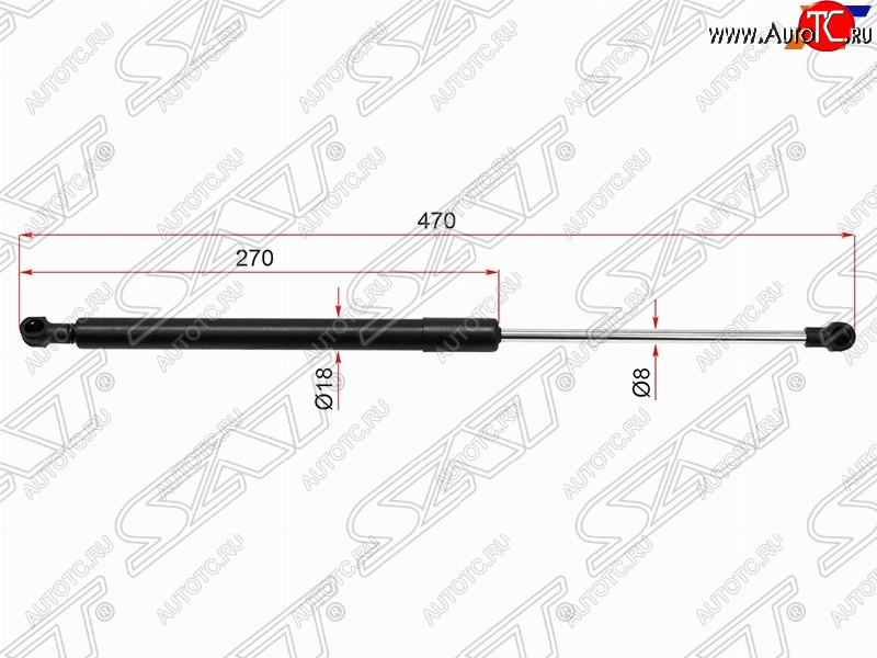 619 р. Газовый упор капота SAT  Seat Alhambra  7M (1996-2010), Volkswagen Sharan ( 7M8,  7M6) (1995-2010)  с доставкой в г. Горно‑Алтайск