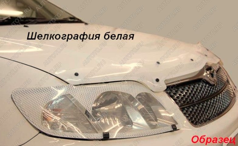 3 099 р. Дефлектор капота CA-Plastic exclusive  ГАЗ 31105  Волга (2003-2009) дорестайлинг, рестайлинг (серия Шелкография белая)  с доставкой в г. Горно‑Алтайск