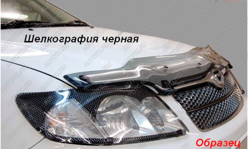 2 369 р. Дефлектор капота CA-Plastiс  Toyota Alphard  H20 (2011-2015) рестайлинг (серия Шелкография черная)  с доставкой в г. Горно‑Алтайск