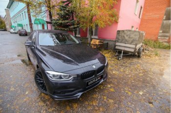 12 999 р. Юбка переднего бампера (Sport,Luxury, SE) INMAX  BMW 3 серия ( F30,  F31) (2015-2018) седан рестайлинг, универсал рестайлинг (неокрашенная)  с доставкой в г. Горно‑Алтайск. Увеличить фотографию 2