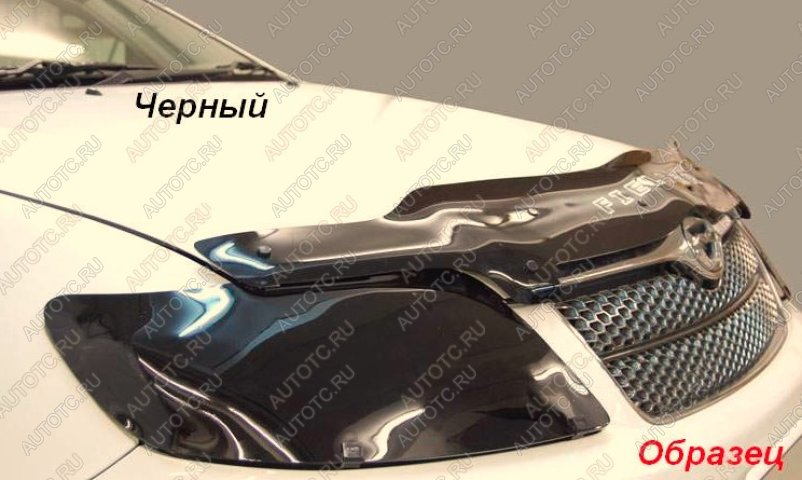 2 899 р. Дефлектор капота CA-Plastic exclusive  Toyota Land Cruiser  J300 (2021-2025) дорестайлинг (серия Classic чёрный, Без надписи)  с доставкой в г. Горно‑Алтайск