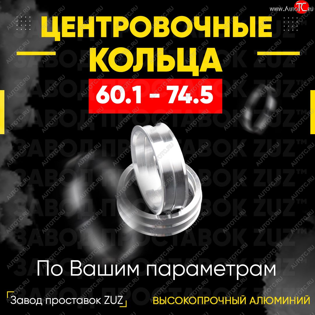 1 799 р. Алюминиевое центровочное кольцо (4 шт) ЗУЗ 60.1 x 74.5    с доставкой в г. Горно‑Алтайск