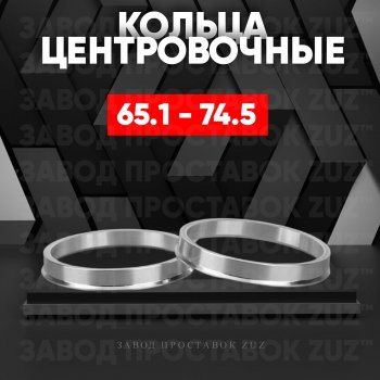 Алюминиевое центровочное кольцо (4 шт) ЗУЗ 65.1 x 74.5 EXEED TXL 1-ый рестайлинг (2021-2025) 