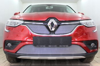 4 999 р. Защитная сетка в бампер (низ, ячейка 4х10 мм) Стрелка11 Премиум Renault Arkana (2019-2025) (Хром)  с доставкой в г. Горно‑Алтайск. Увеличить фотографию 1