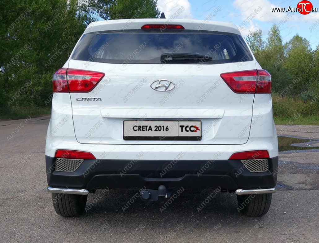 11 999 р. Защита заднего бампера (уголки, d42,4 мм) TCC  Hyundai Creta  GS (2015-2021) дорестайлинг, рестайлинг  с доставкой в г. Горно‑Алтайск