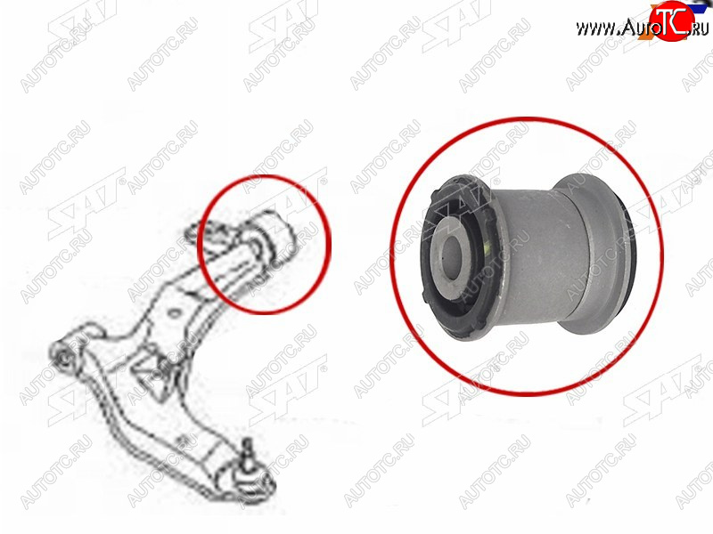 1 229 р. Сайлентблок нижнего рычага задний FR SAT Nissan Primera 3 седан P12 (2001-2008)  с доставкой в г. Горно‑Алтайск