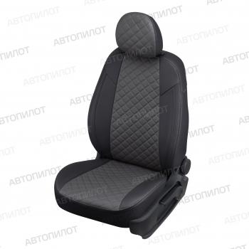 Чехлы на сиденья Ромб (раздел. 40/60 + вырез под подлокот. экокожа) Автопилот  Mazda 3/Axela BK дорестайлинг седан (2003-2006)