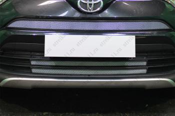 Защита радиатора (2 части низ) Стрелка11 PREMIUM Toyota (Тойота) RAV4 (рав)  XA40 (2015-2019) XA40 5 дв. рестайлинг ()