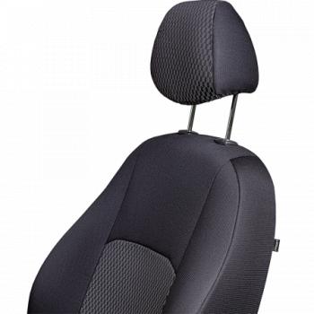 5 949 р. Комплект чехлов для сидений (РЗСиС 60/40 2Г Жаккард) ДУБЛИН Lord Autofashion  Лада Гранта Кросс  2194 (2018-2025) универсал (черный, вставка Прямоугольник черная)  с доставкой в г. Горно‑Алтайск. Увеличить фотографию 3