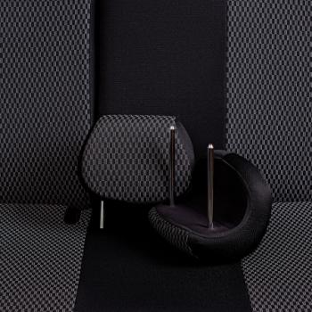 5 949 р. Комплект чехлов для сидений (РЗСиС 60/40 2Г Жаккард) ДУБЛИН Lord Autofashion  Лада Гранта Кросс  2194 (2018-2025) универсал (черный, вставка Прямоугольник черная)  с доставкой в г. Горно‑Алтайск. Увеличить фотографию 6