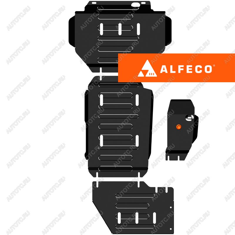 8 449 р. Комплект защиты (редуктор переднего моста, кпп и РК (4 части)) ALFECO   (сталь 2 мм)  с доставкой в г. Горно‑Алтайск