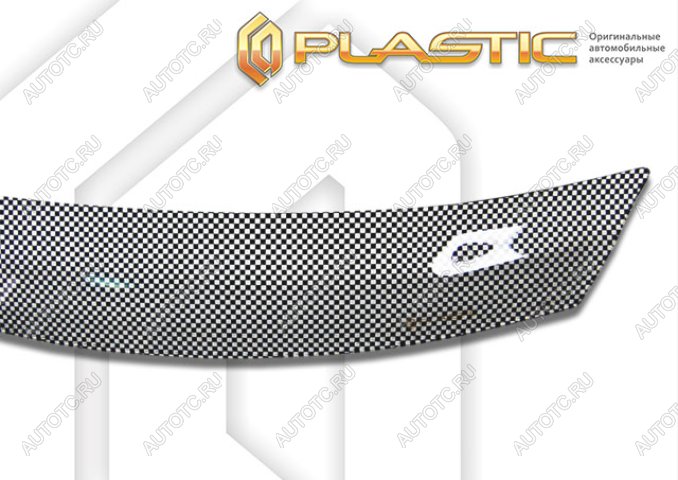 3 089 р. Дефлектор капота CA-Plastic  Mitsubishi eK Space  B11A (2014-2016) (Шелкография черная)  с доставкой в г. Горно‑Алтайск