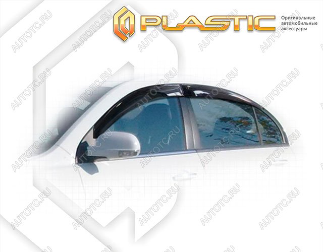 2 799 р. Ветровики дверей Classic полупрозрачный CA Plastic на Geely Emgrand EC7 I поколение, седан, для рынка России 2009 – 2017   с доставкой в г. Горно‑Алтайск
