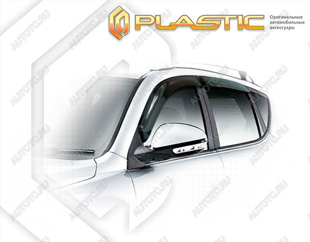 2 799 р. Ветровики дверей Classic полупрозрачный CA Plastic на Geely Emgrand X7  2014–2018  с доставкой в г. Горно‑Алтайск