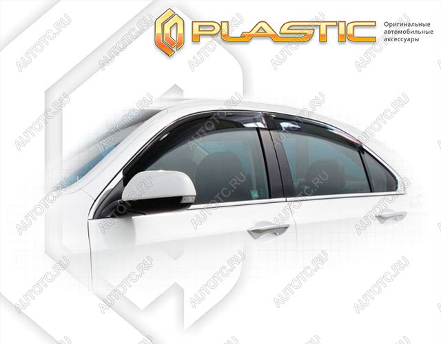 2 799 р. Ветровики дверей Classic полупрозрачный CA Plastic на Honda Accord  2008-2012  с доставкой в г. Горно‑Алтайск